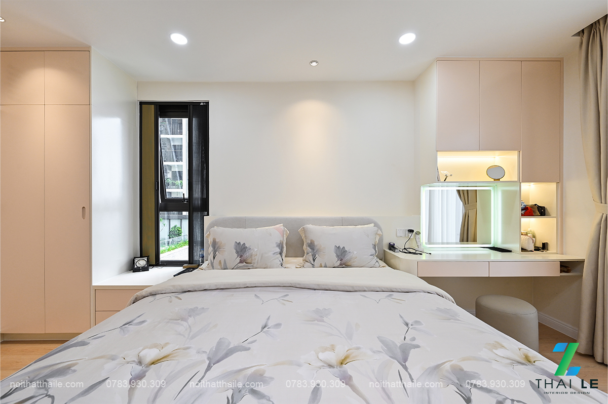 Thi công nội thất phòng ngủ 01 căn hộ Hà Đô Centrosa - Block O1
